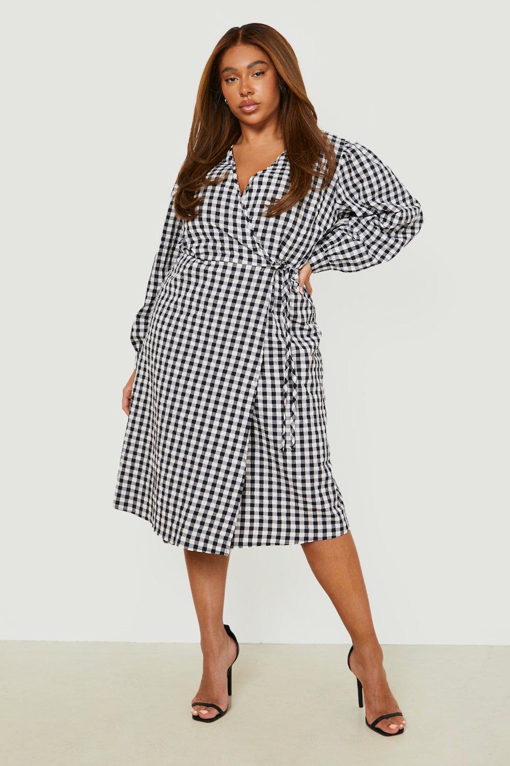 plus size seersucker dress