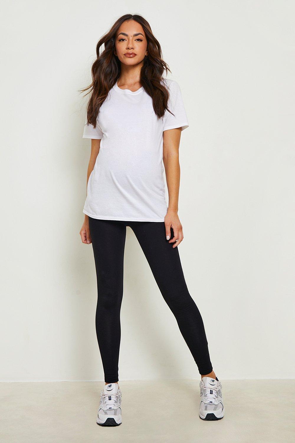 Buy Boohoo Maternity Thermal Fleece Leggings In Black