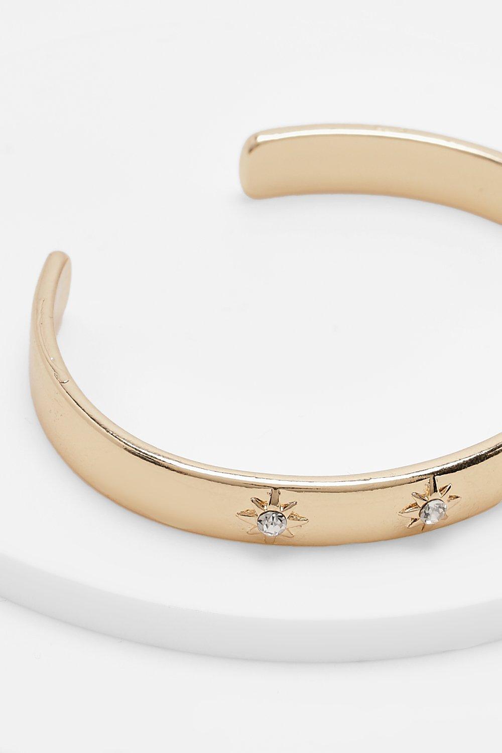 Star + Crystal Cuff Bracelet