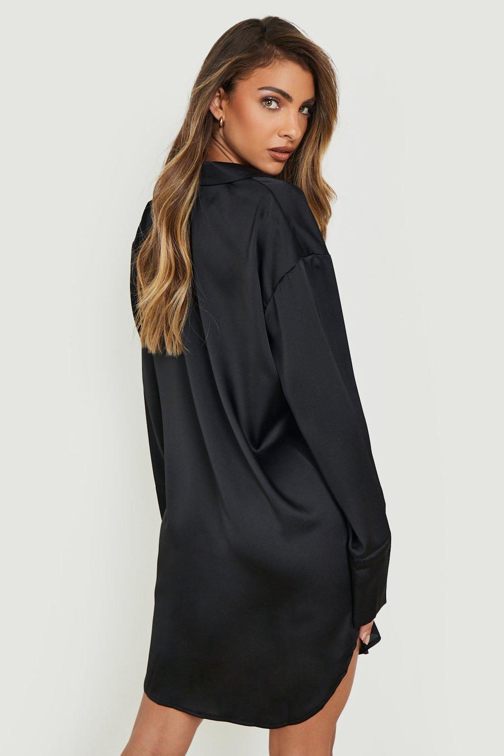 Oversized black hot sale tee dress