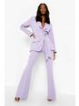 Lilac Tailored Fit & Flare Trousers