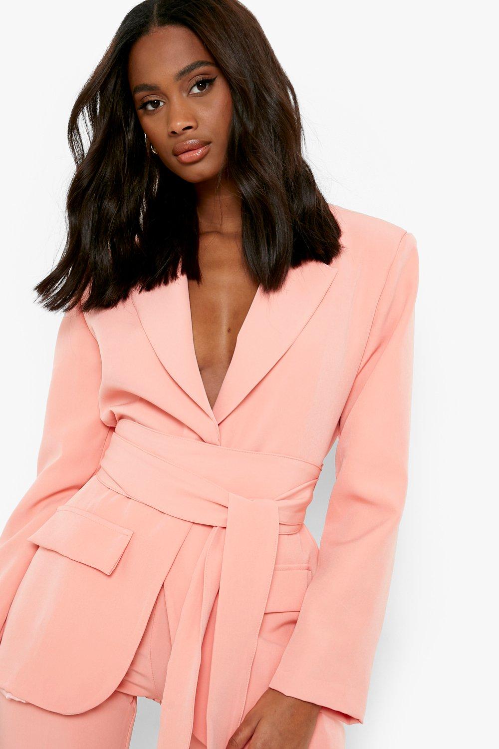 Obi Tie Waist Tailored Blazer | boohoo