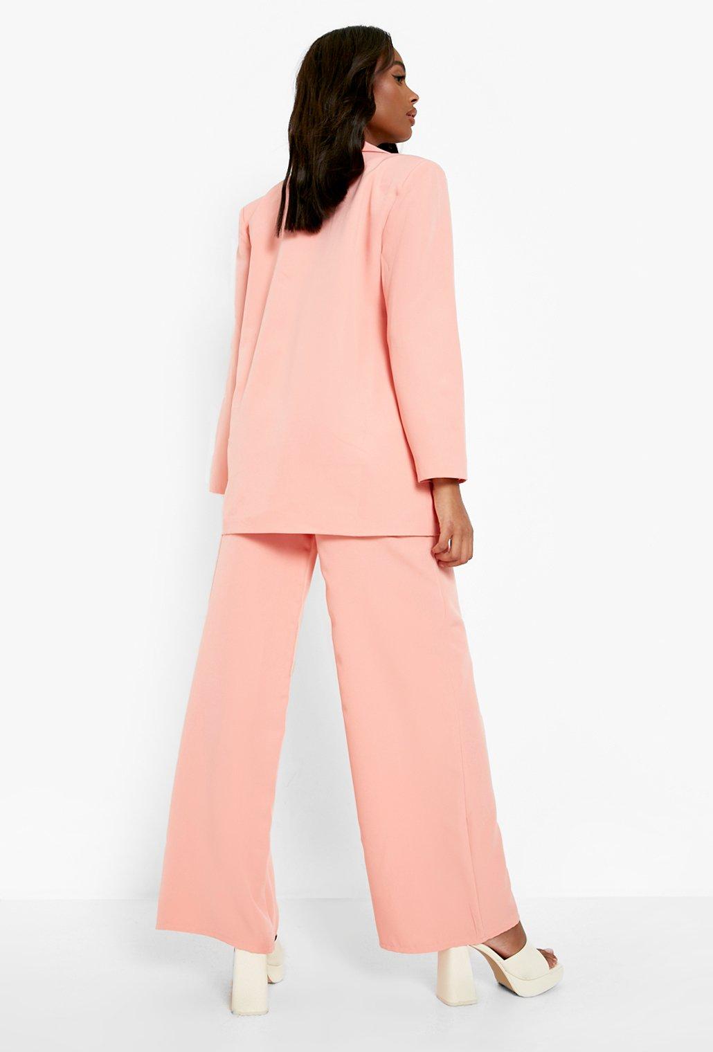 coral wide leg trousers