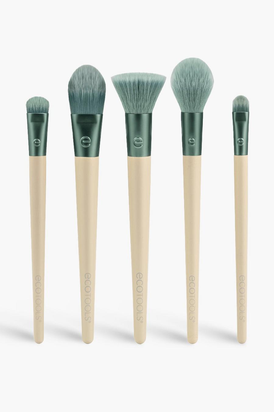 Green vert Ecotools Elements Supernatural Face Makeup Brush Set  image number 1