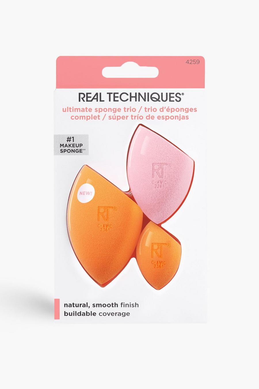 Orange arancio ספוגיות איפור Ultimate Sponge Trio של Real Techniques