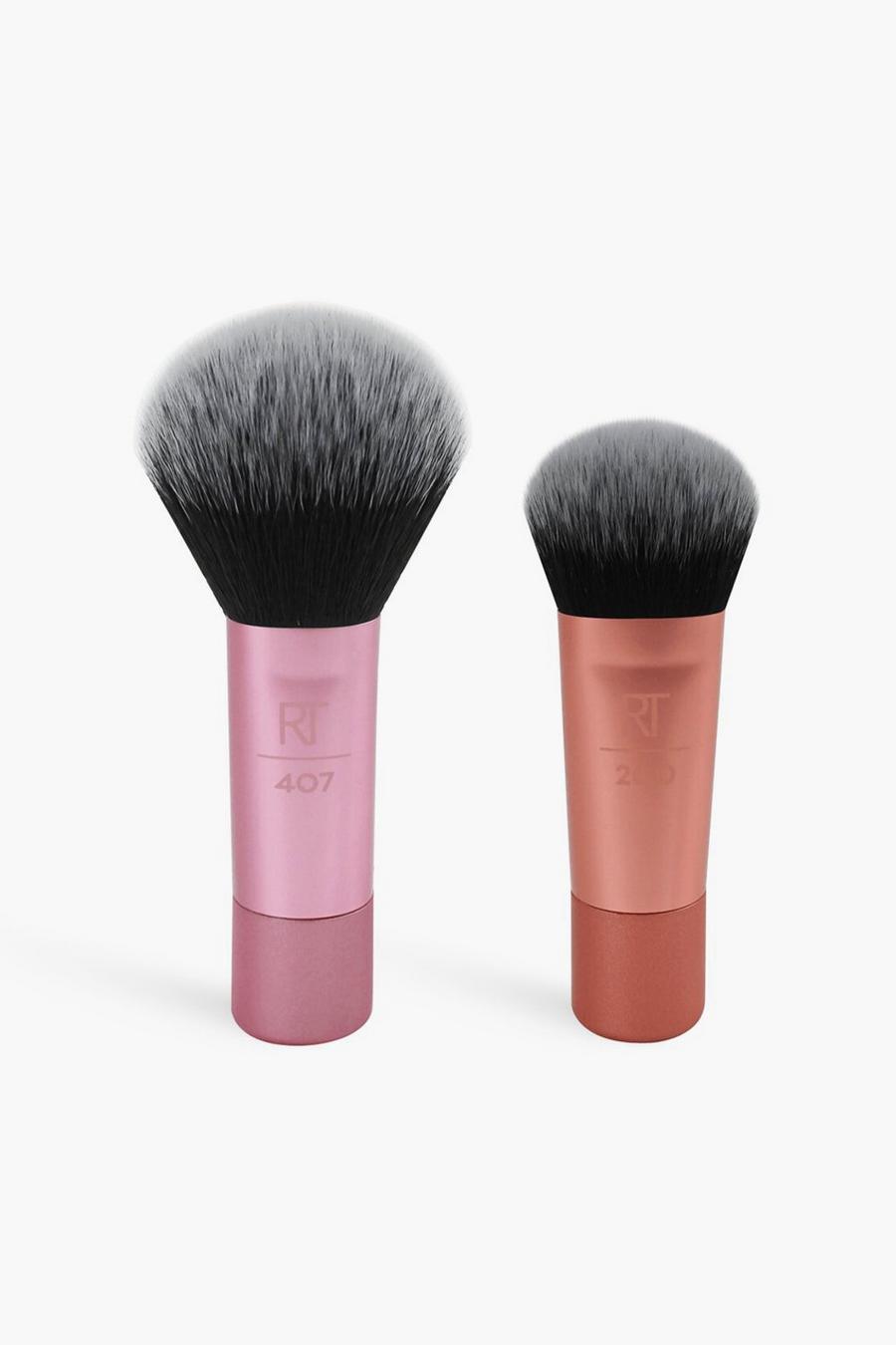 Real Techniques - Set di 2 pennelli mini per make up, Pink rosa
