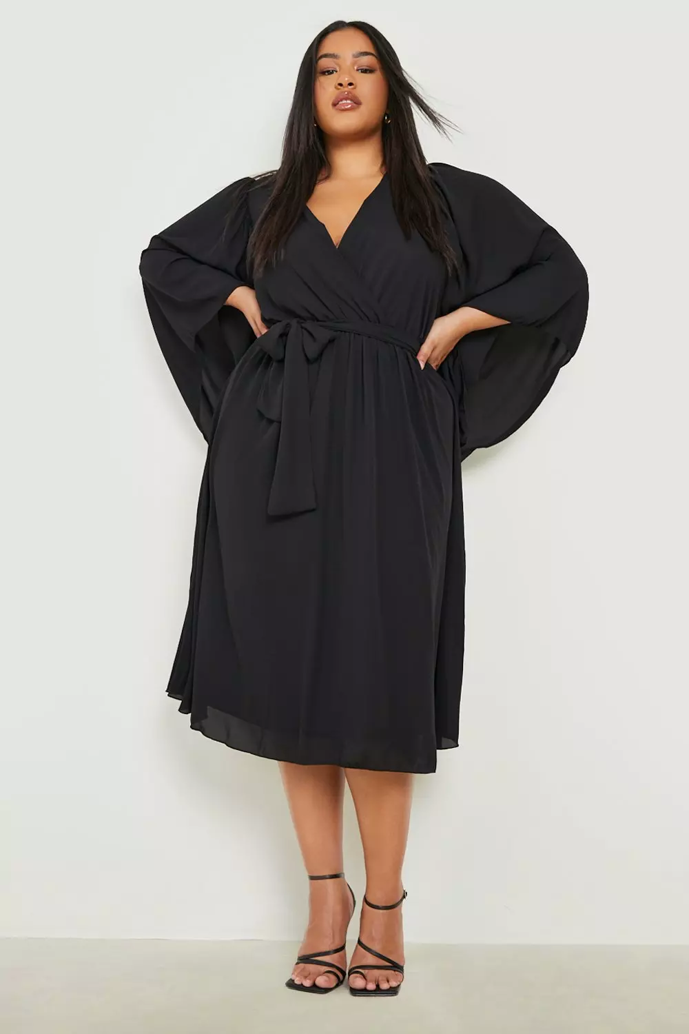 Boohoo angel 2025 sleeve dress