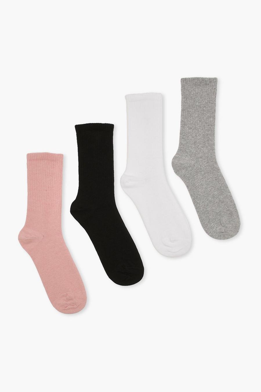 Multi Coloured Recycled Sports Socks 4 Pack