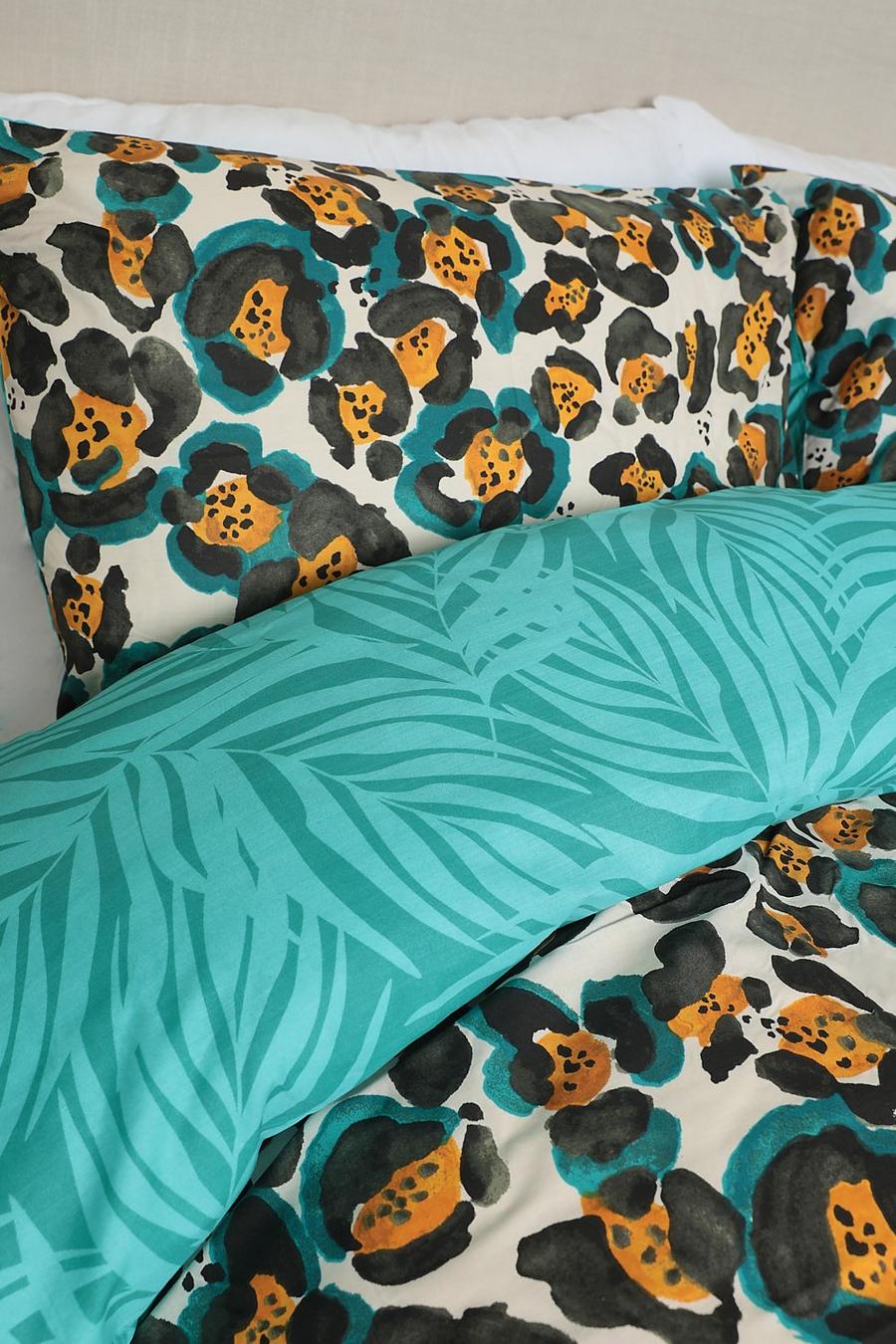 Multi Leopard Print Bedding Set Double