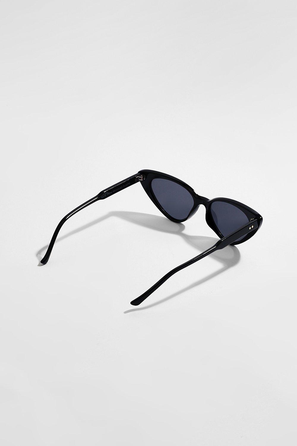 Black retro cat eye 2024 sunglasses