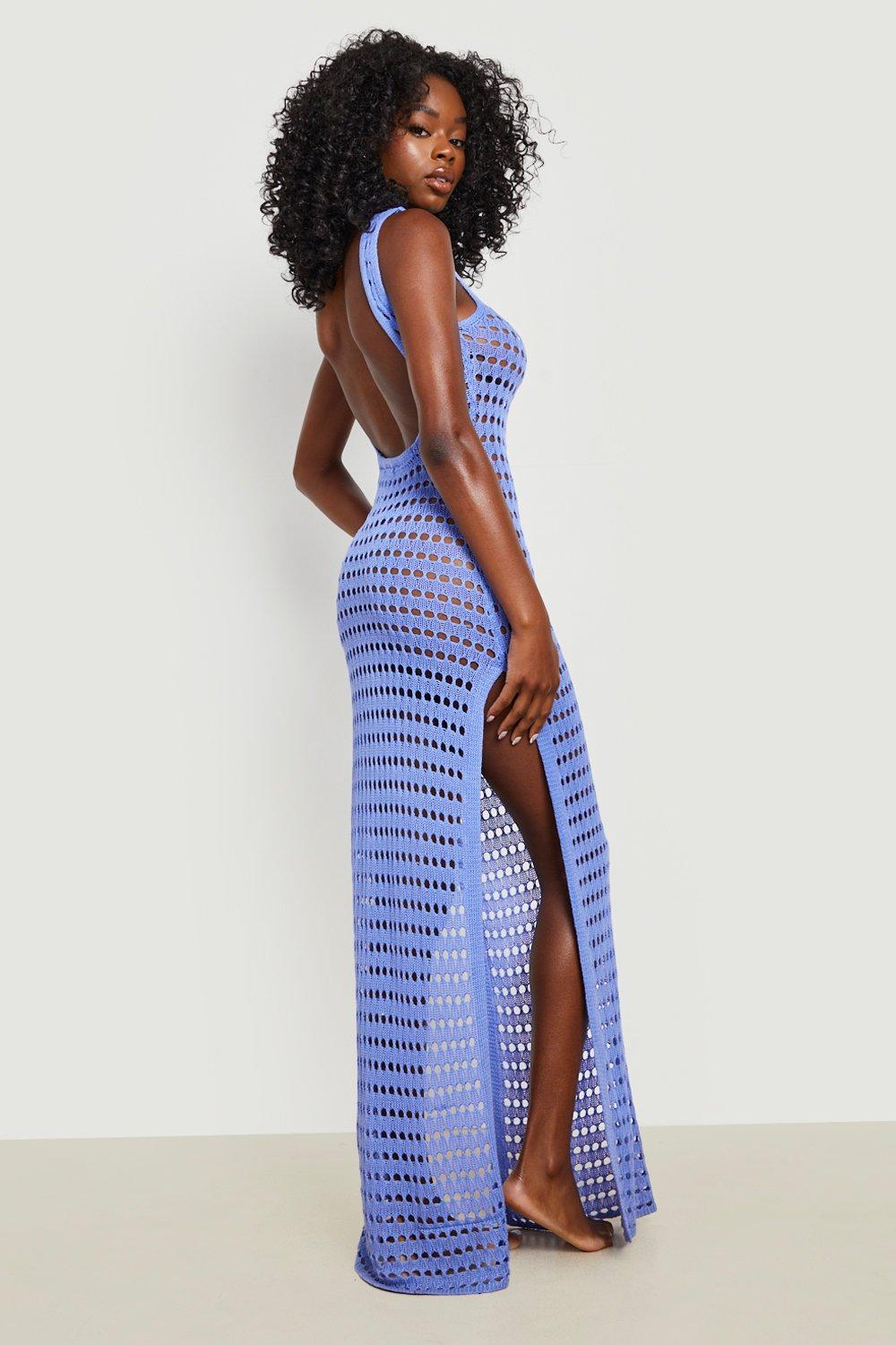 Blue maxi cheap beach dress