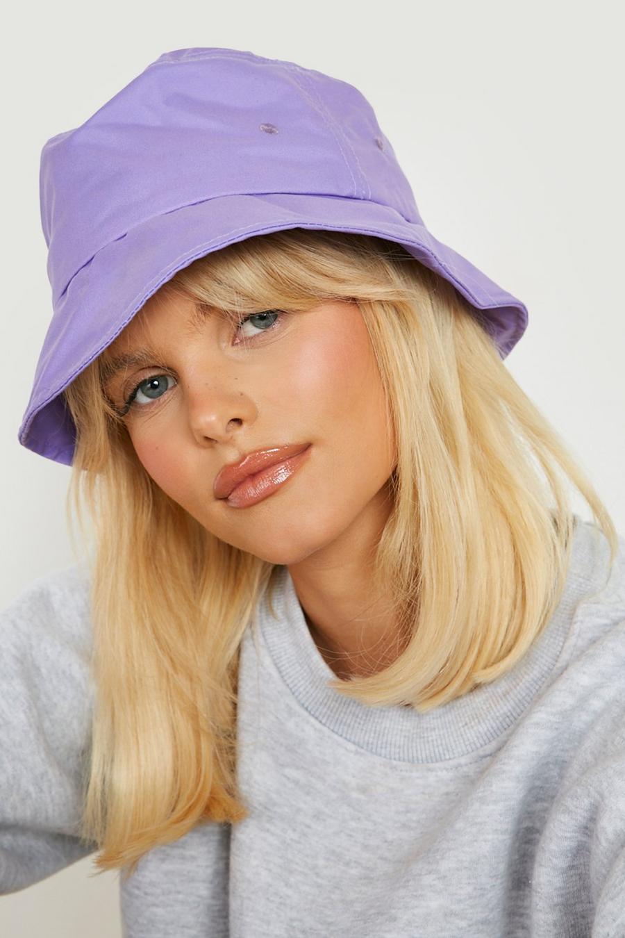 Purple Woven Bucket Hat 