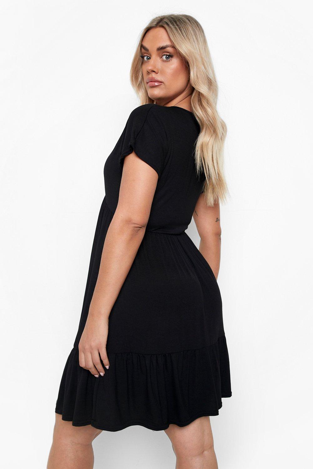 Boohoo v neck outlet dress