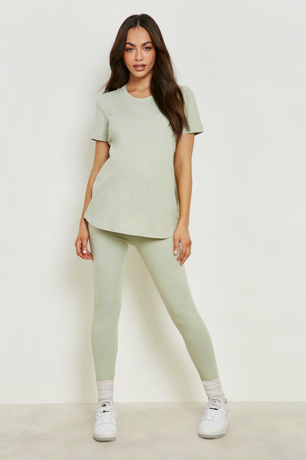 Side Stripe T-Shirt Leggings Loungewear Set