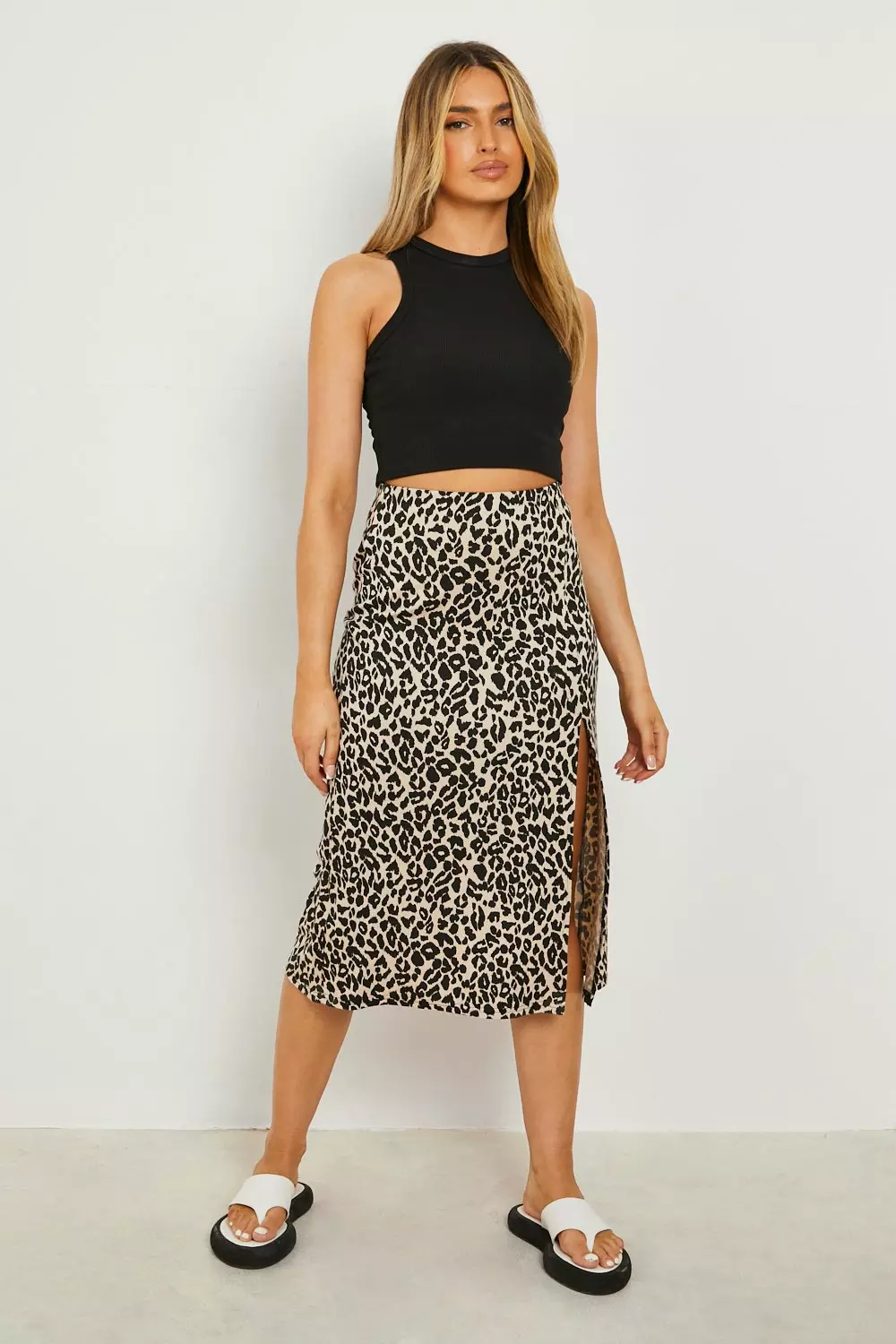 Animal print jersey clearance skirt