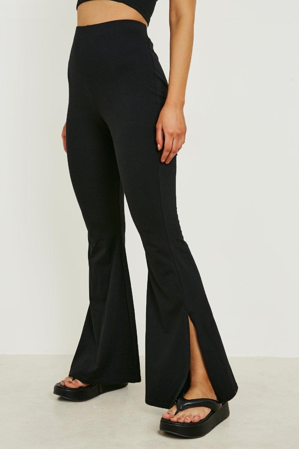 Cotton hot sale flared trousers