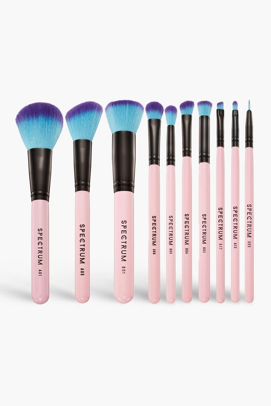 Spectrum Pink 10-piece Essential Makeup Brush Set 