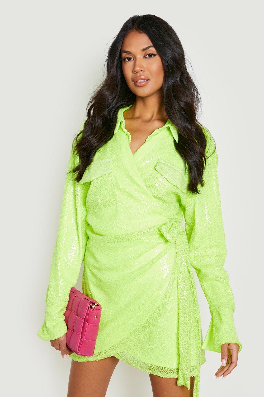 Neon green dress on sale uk