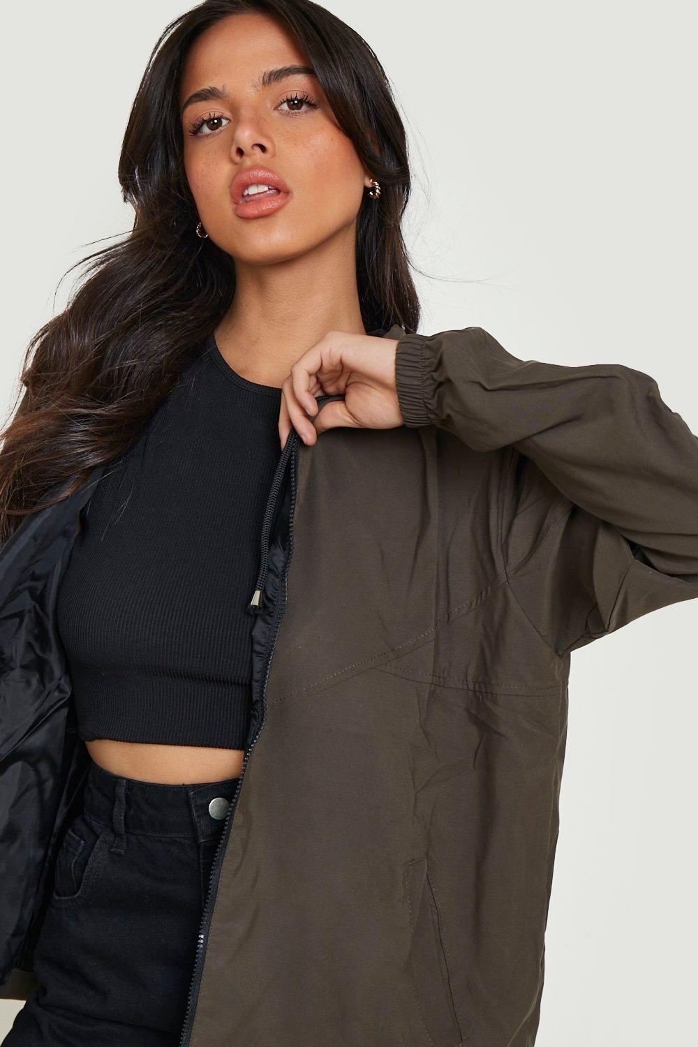 Hooded Windbreaker boohoo UK