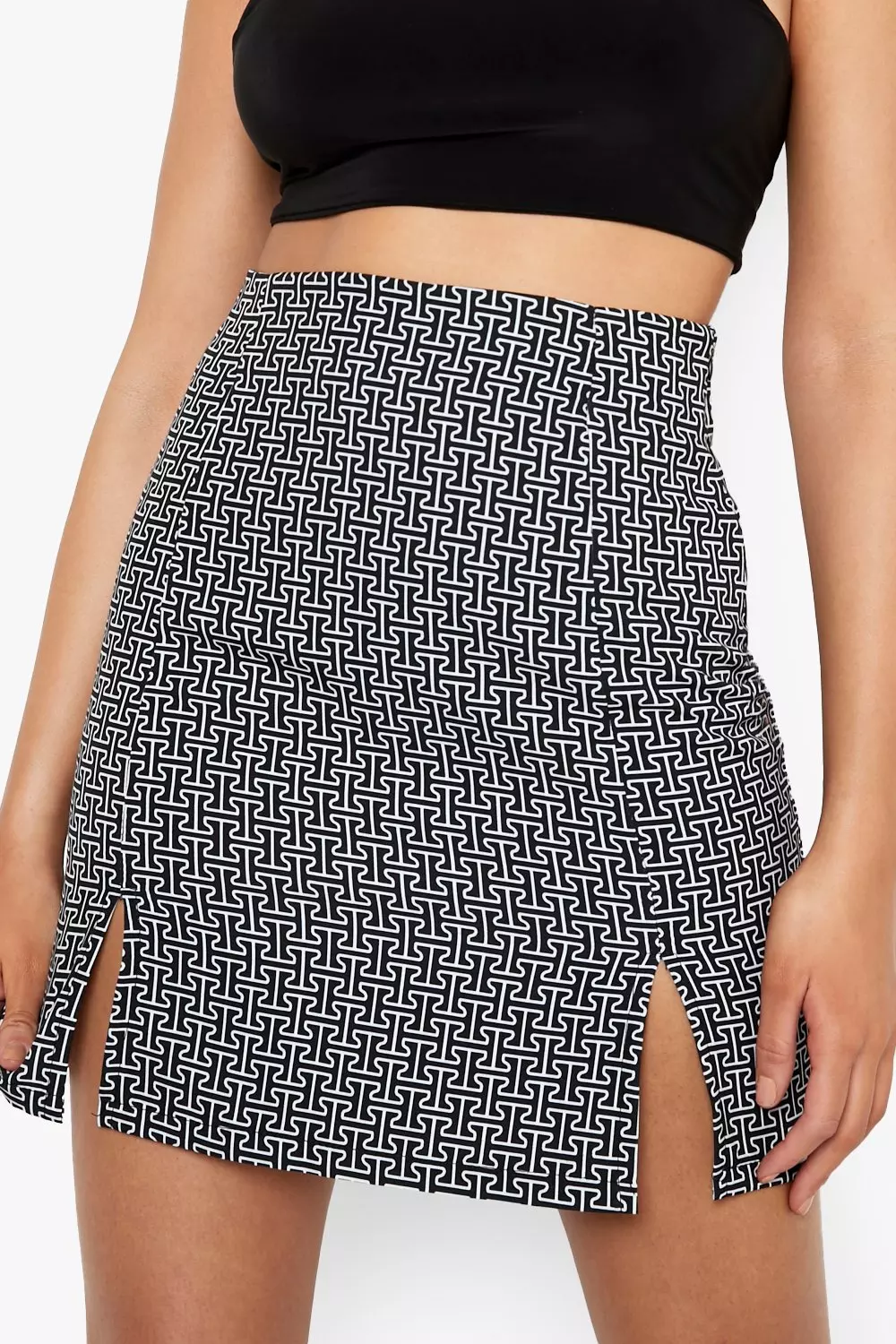 【THE MOZZ】With Banding Full Skirt Mesh Leopard Maxi Skirt | boohoo