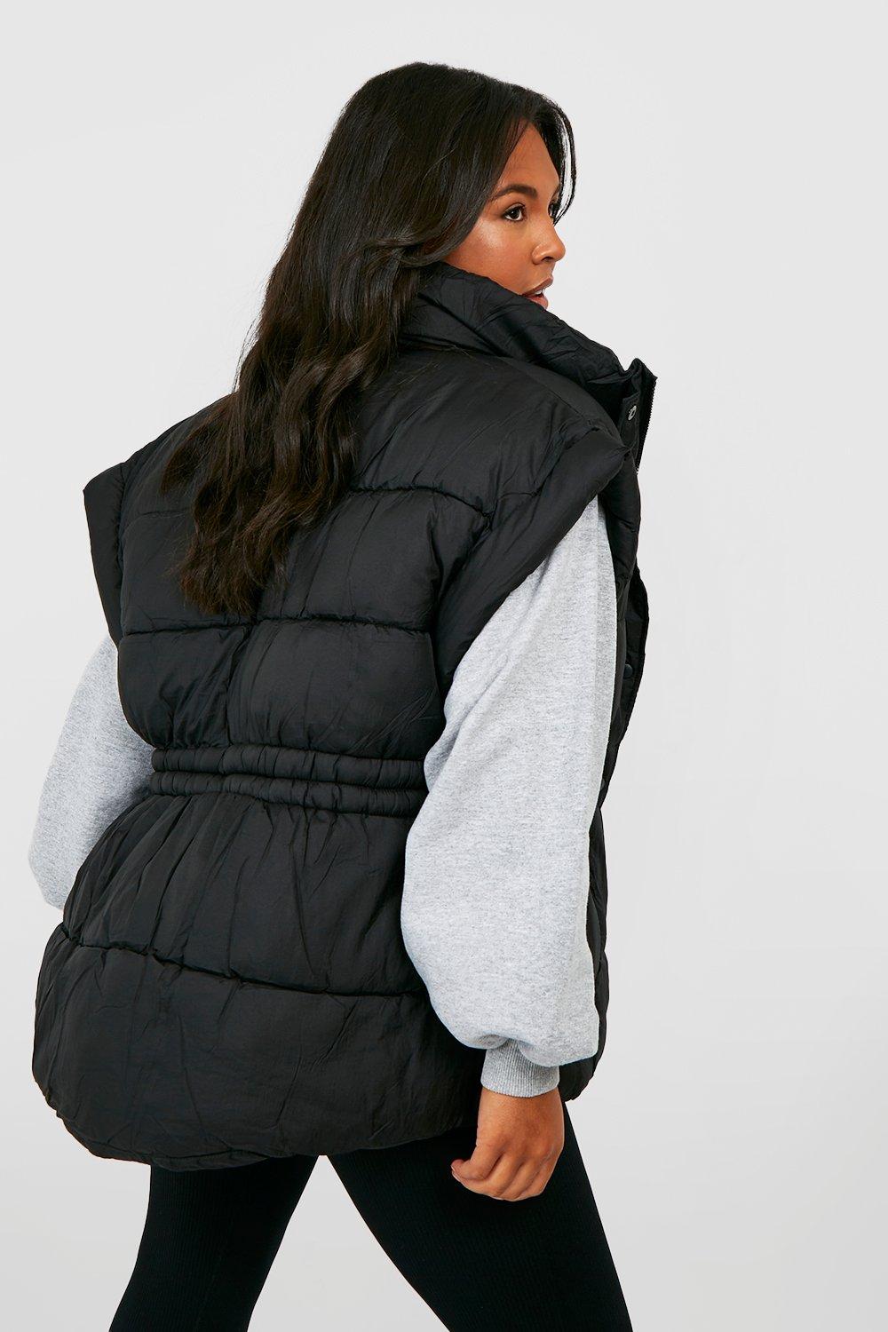 Plus Cinched Waist Puffer Vest | boohoo USA