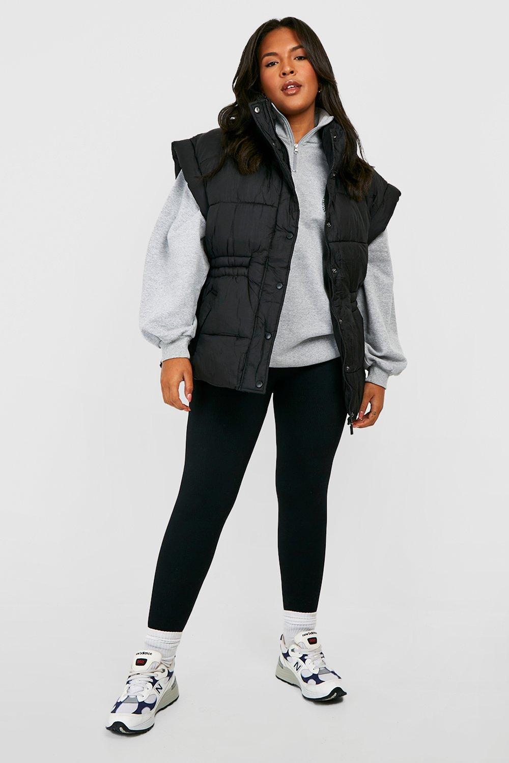Plus Cinched Waist Puffer Vest | boohoo USA