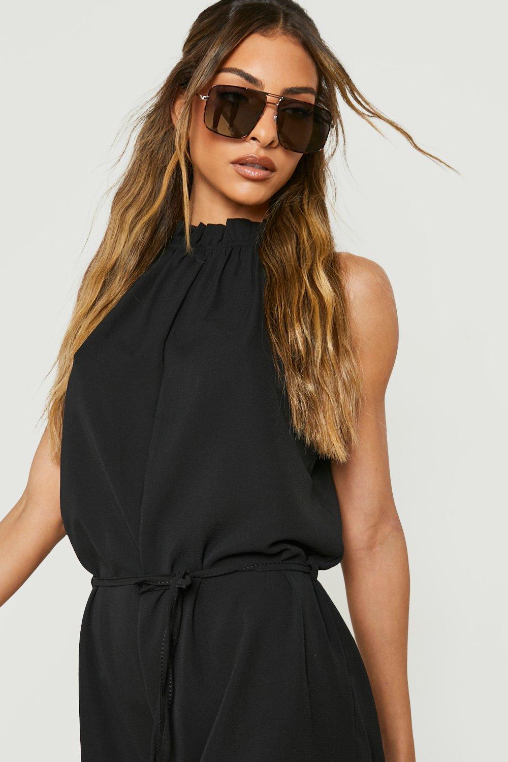 Black halter hot sale playsuit