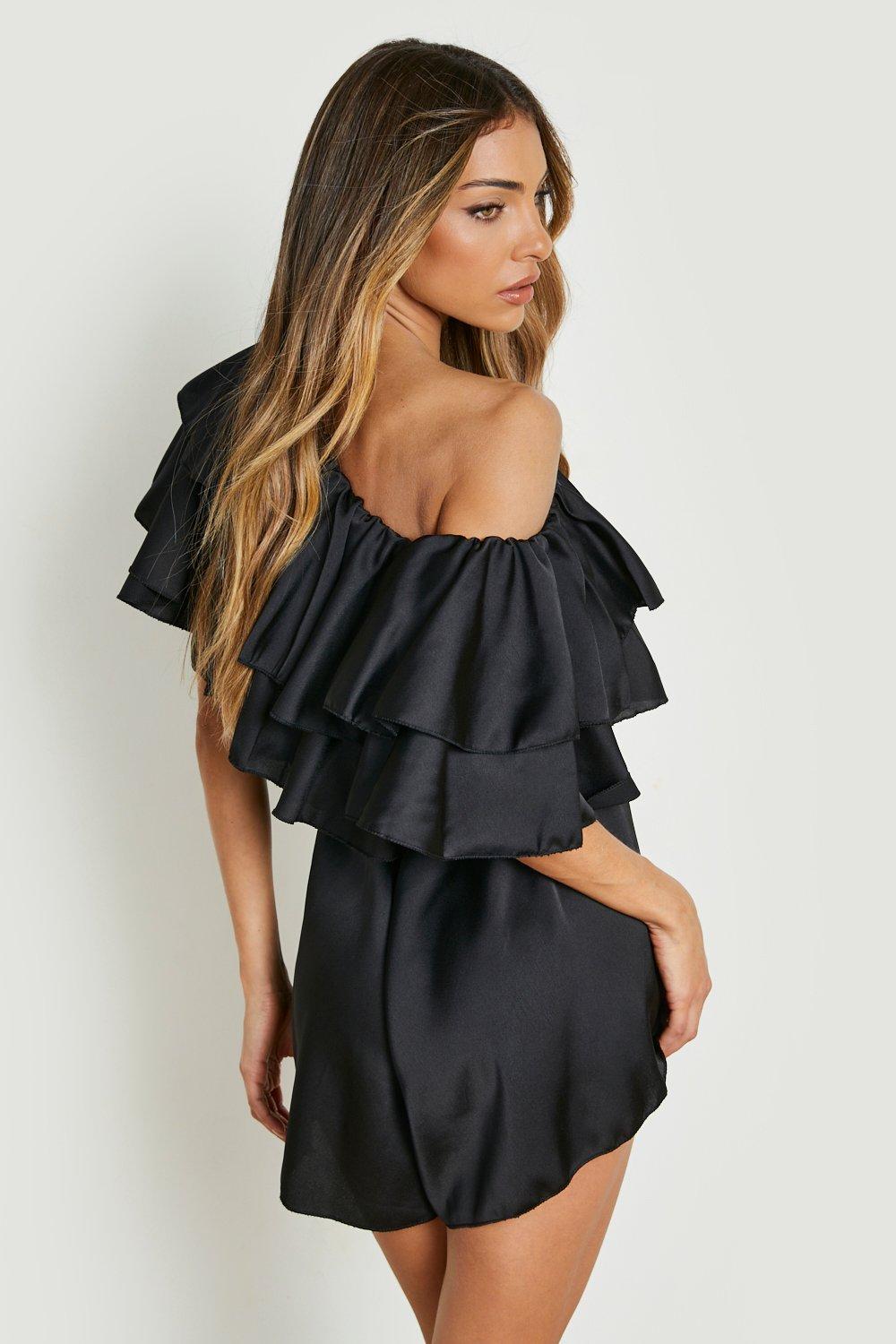 black mini playsuit