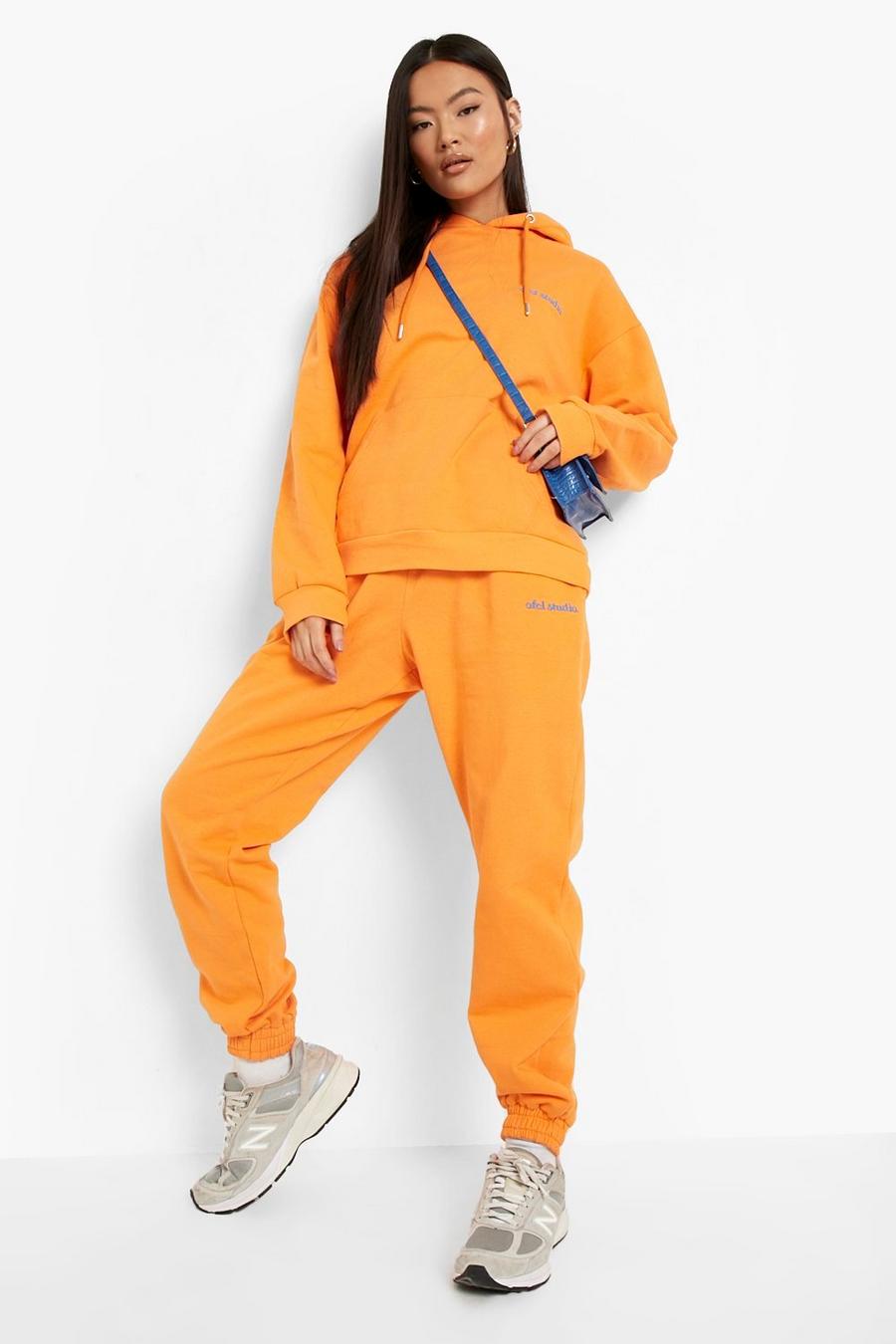 Orange Ofcl Studio Embroidered Hooded Tracksuit