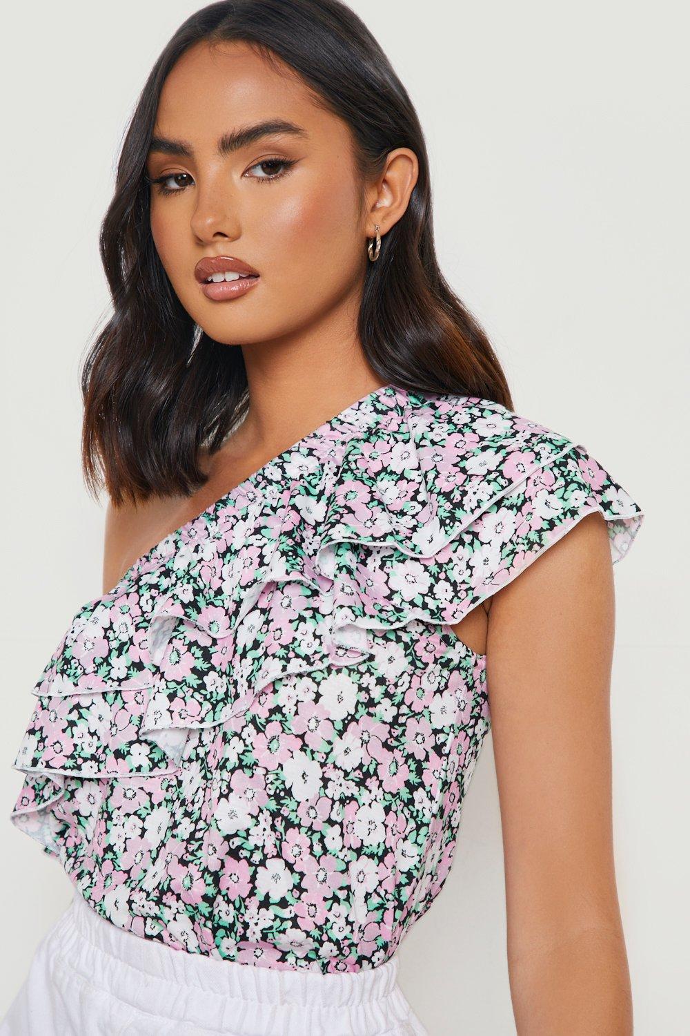 Boohoo best sale frill top