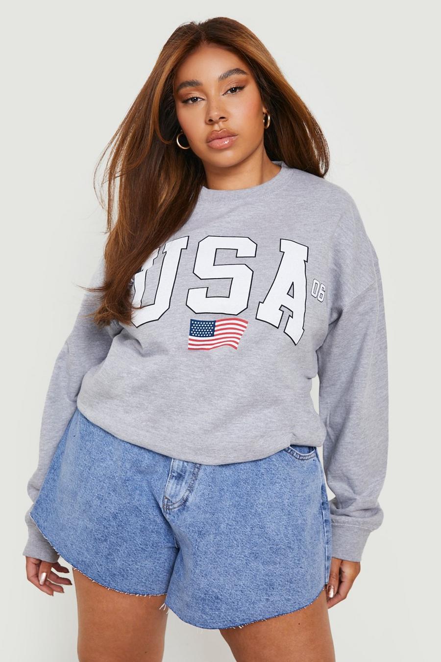 Grey Plus - USA Sweatshirt image number 1