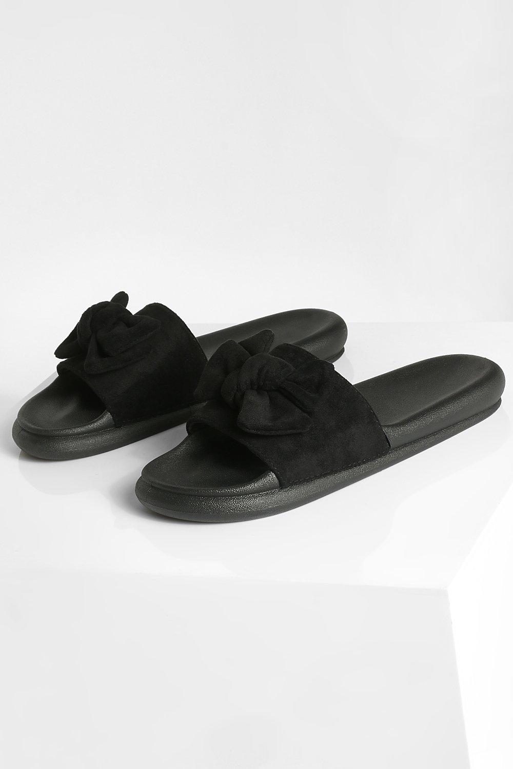 Black bow hot sale sliders