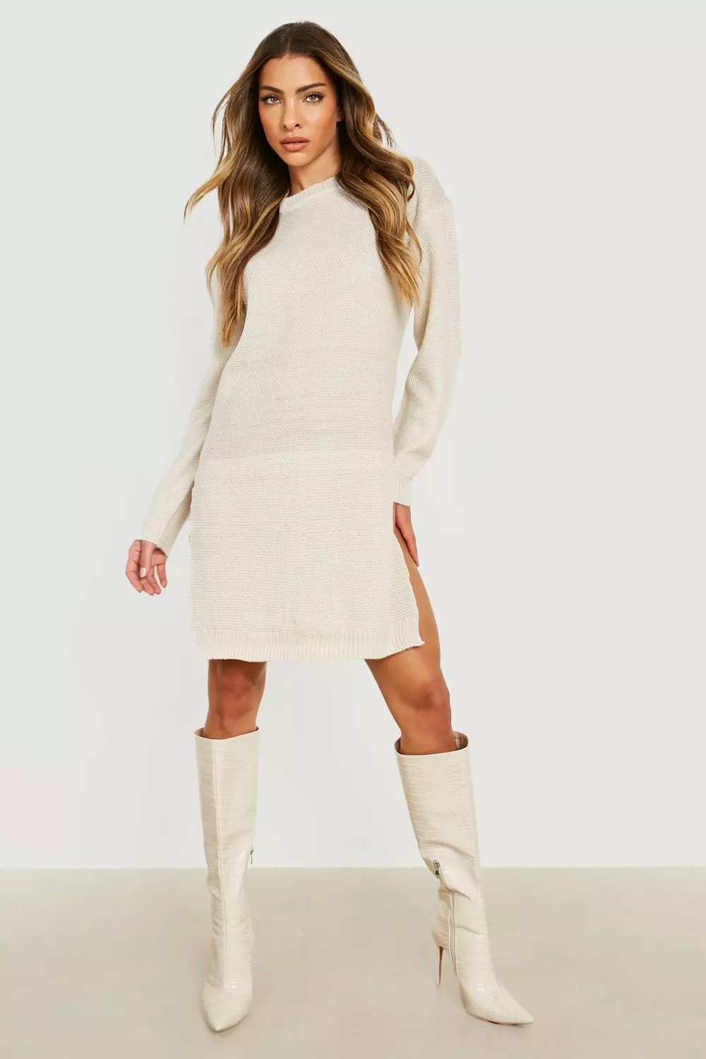 Split jumper dress top