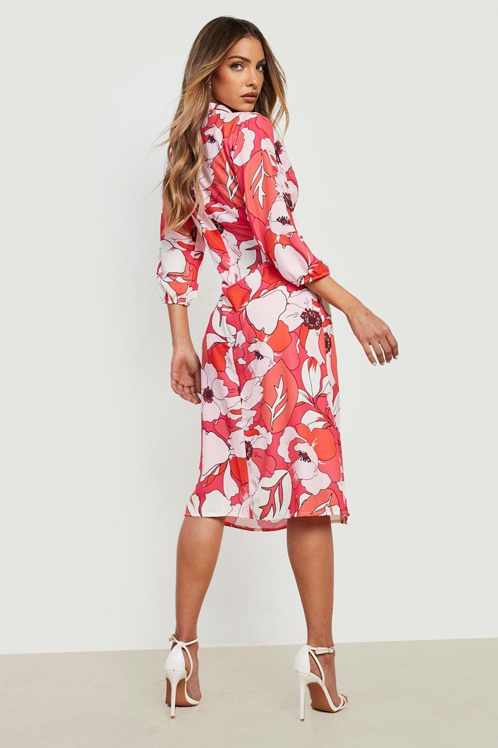 Shops floral split midi dress