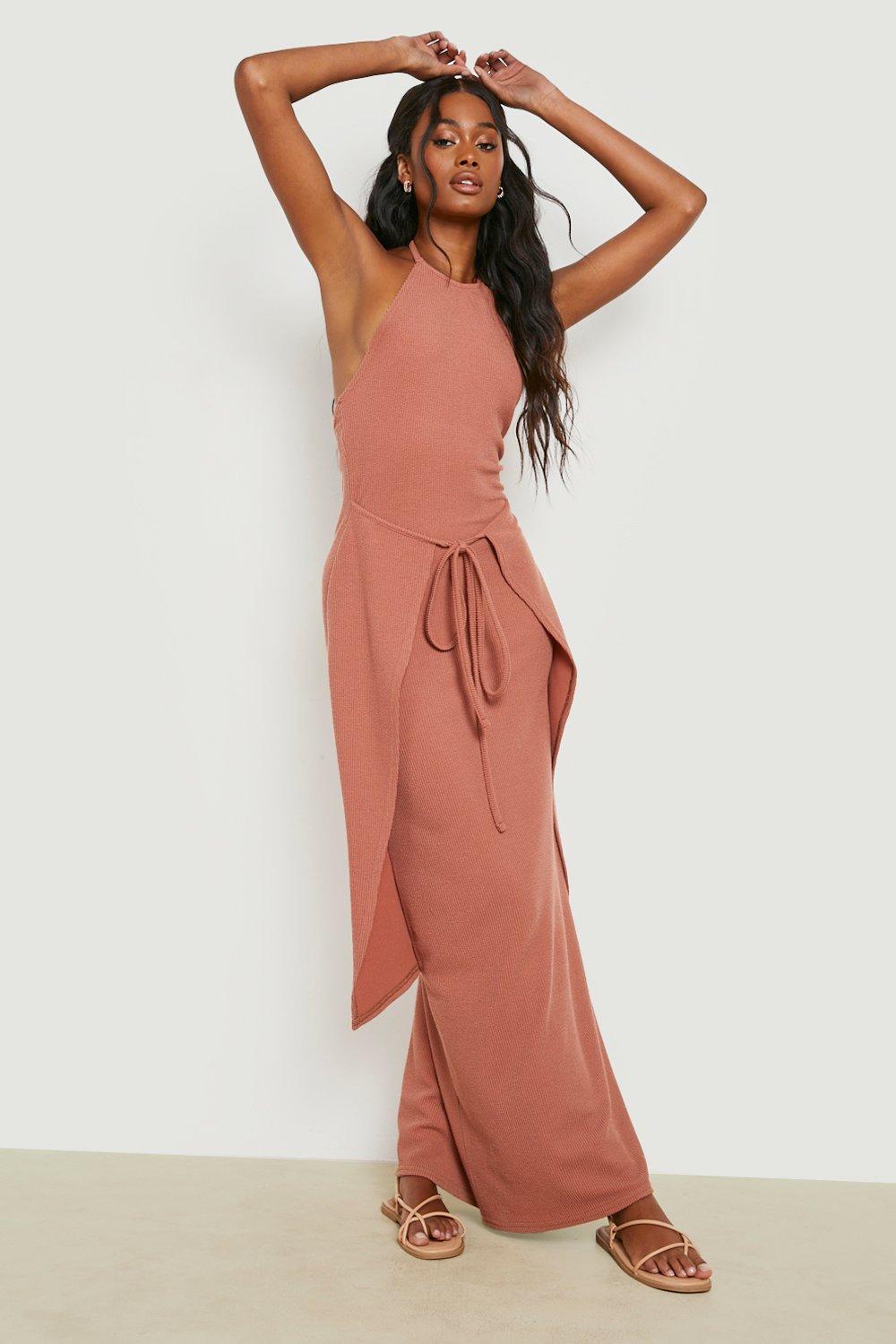 Side knot maxi clearance dress