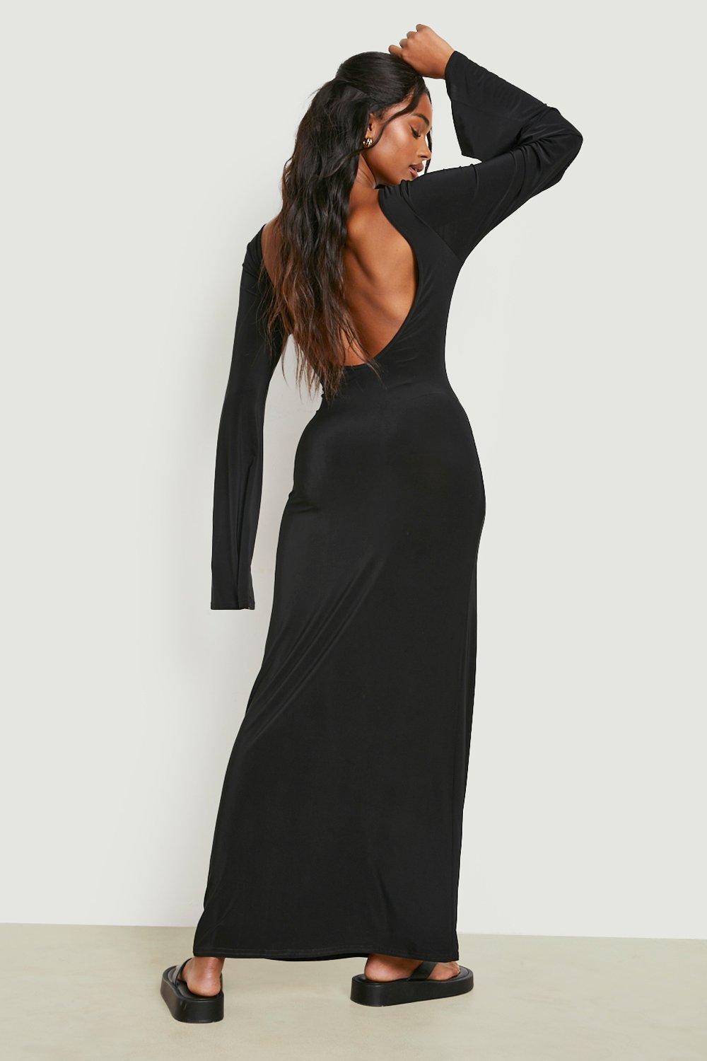 low back black dress