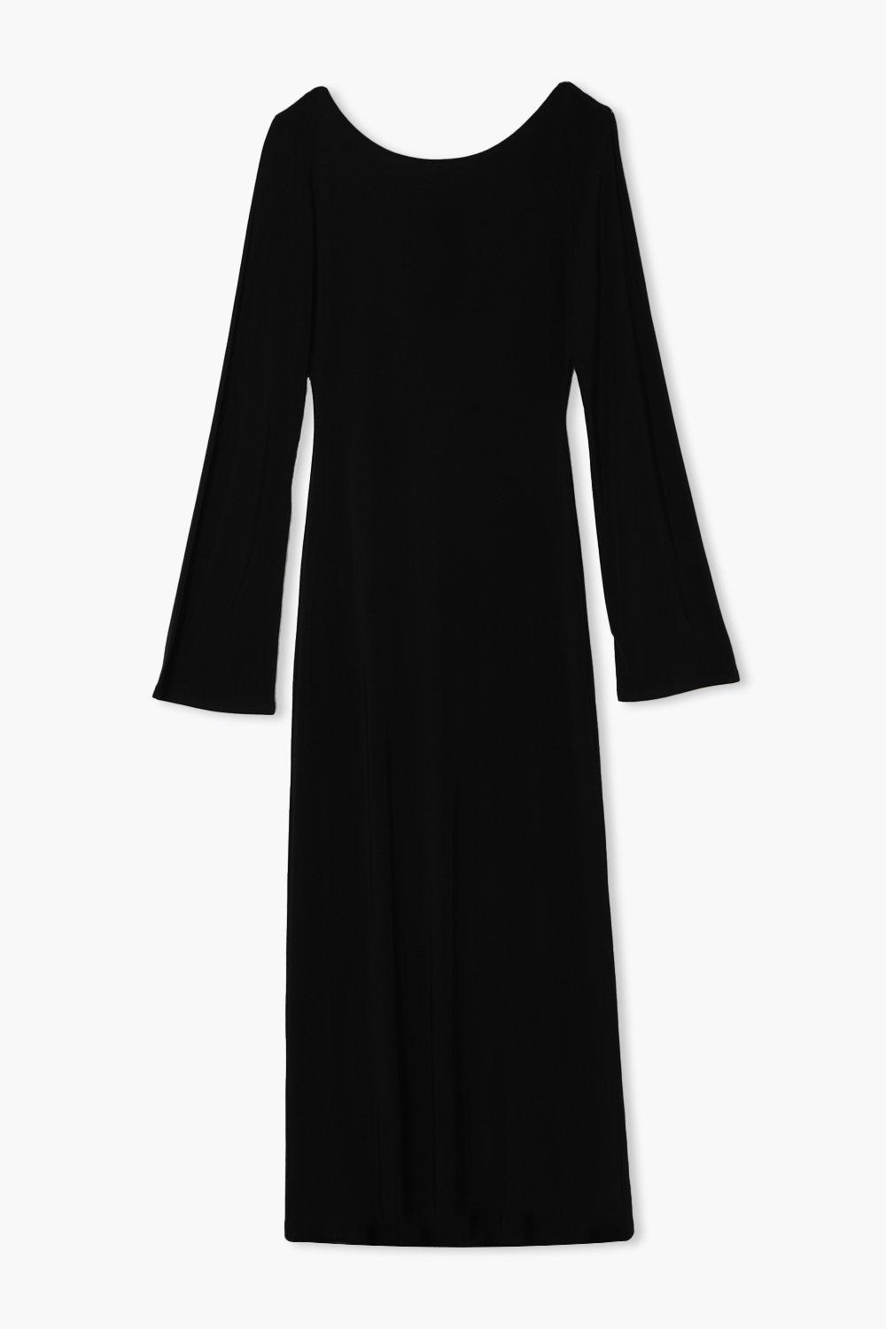 Scoop Back Maxi Dress - Black