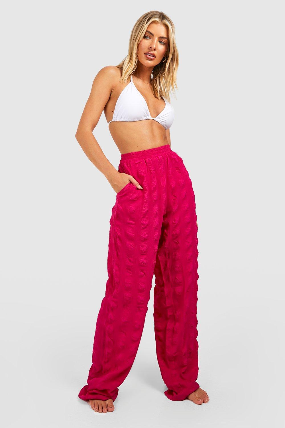 Broken Promises FAKE FAIRYTALE CRINKLE TRACK PANTS Pink Women's Size L  Track