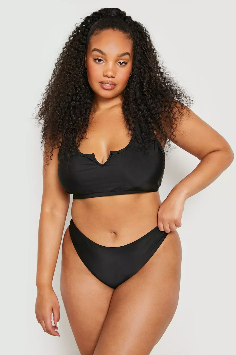 Plus size high leg bikini bottoms clearance