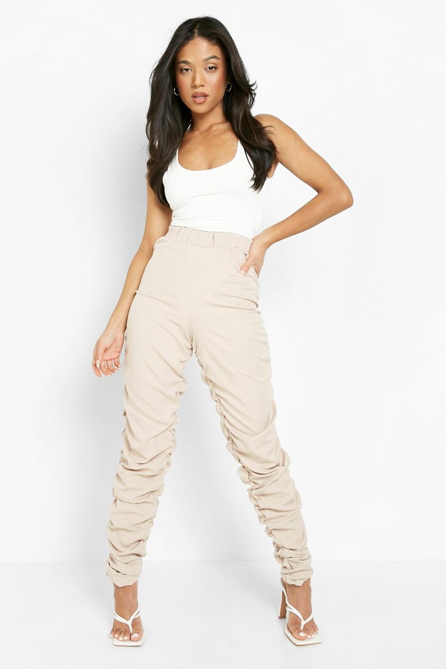 Stone Petite Ruched Cargo Jogger image number 1