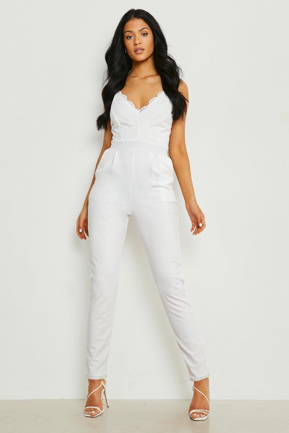 White jumpsuit for tall hot sale women