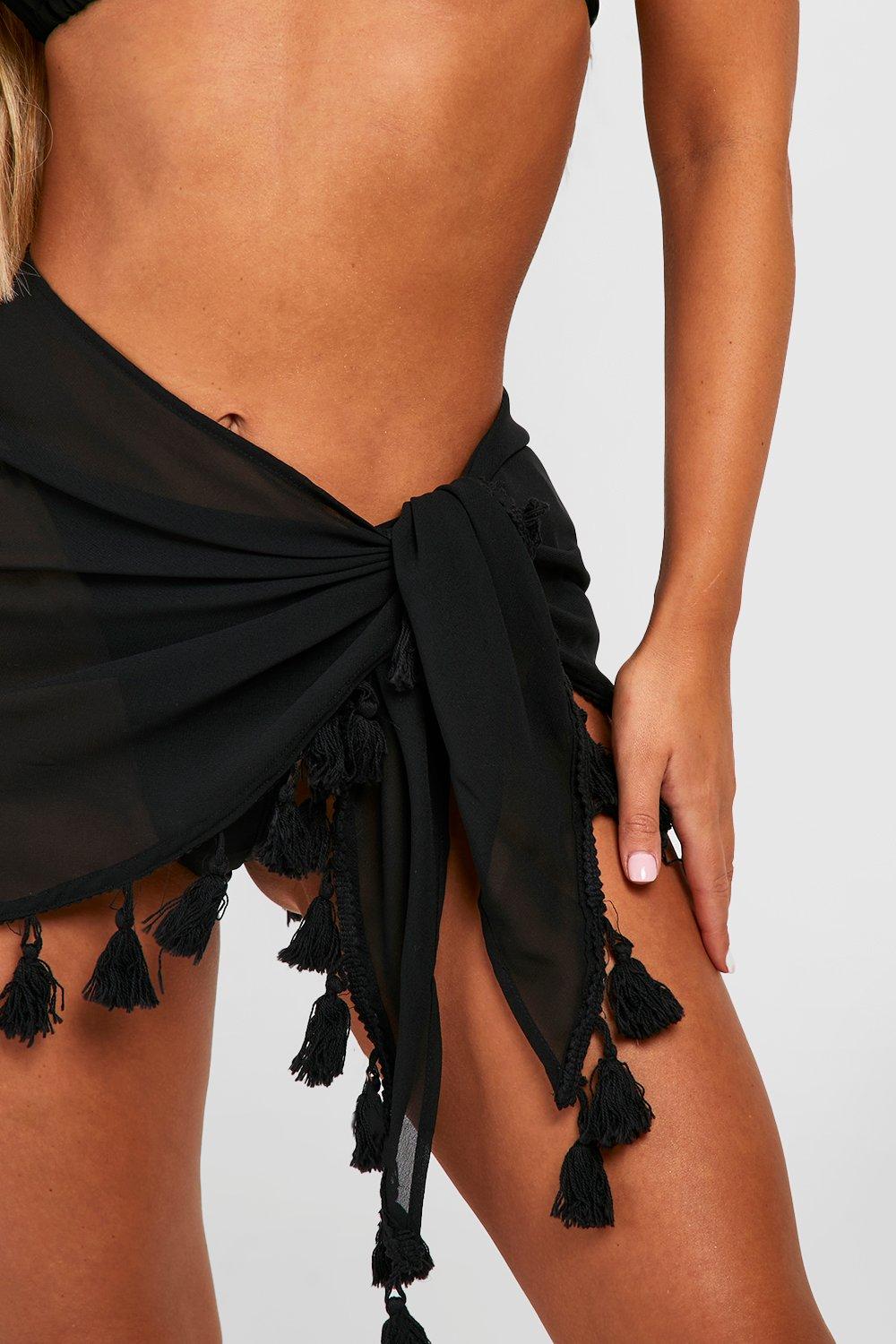 Black tassel beach cover up online