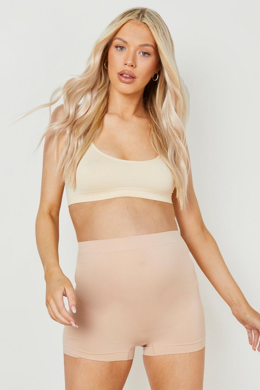 Nude Maternity Seamless Bump Support Shorts image number 1