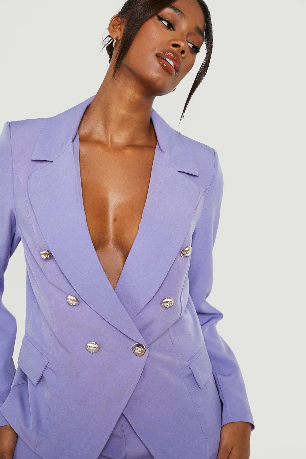 4 button 2024 double breasted blazer