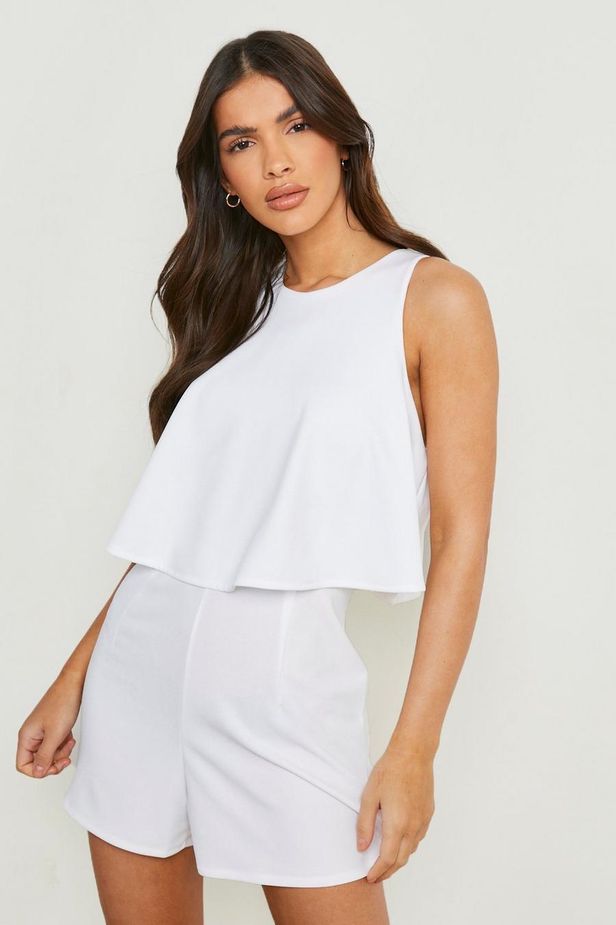 Racer-Playsuit, White image number 1