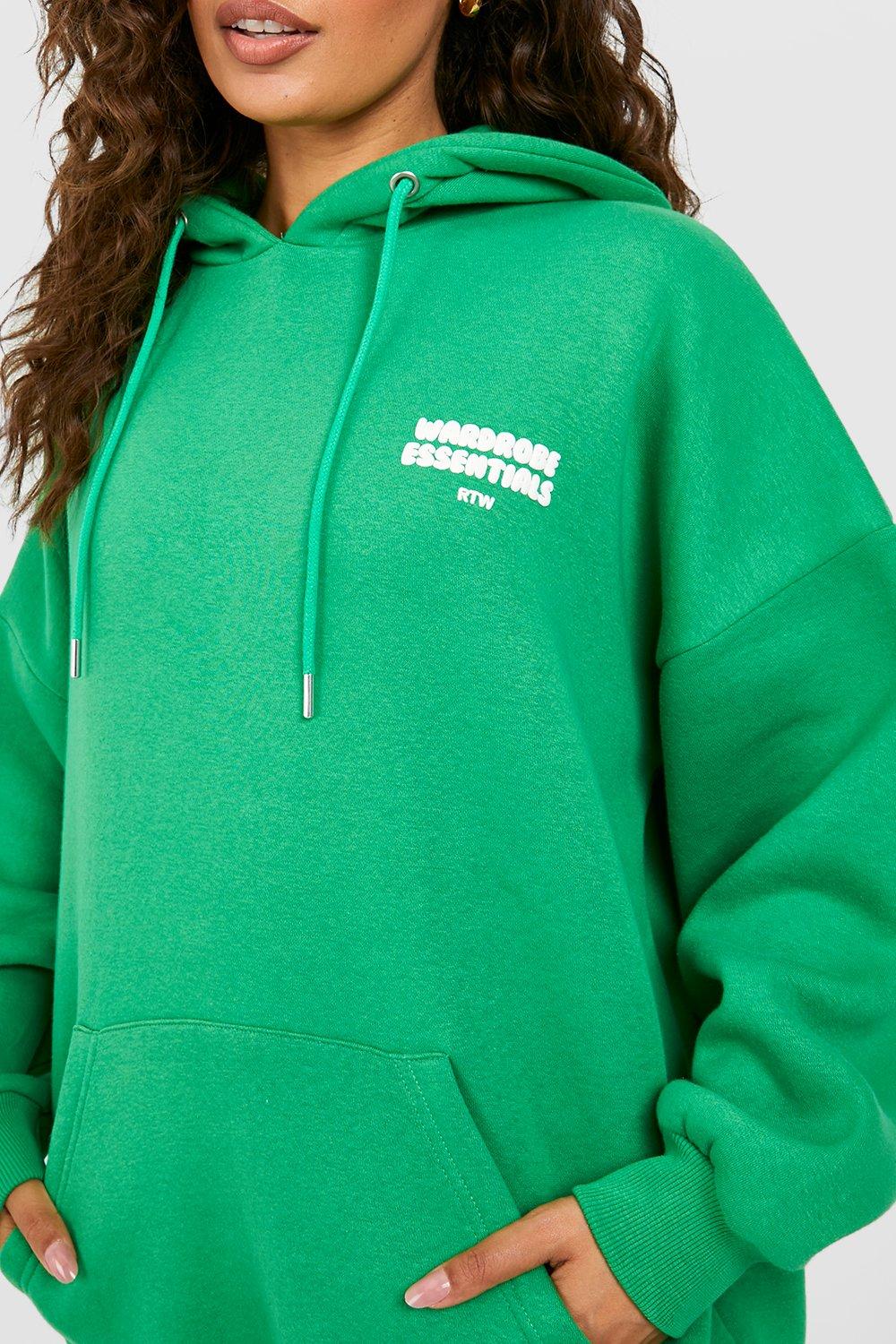 Women's Green Wardrobe Essentials Printed Hoodie