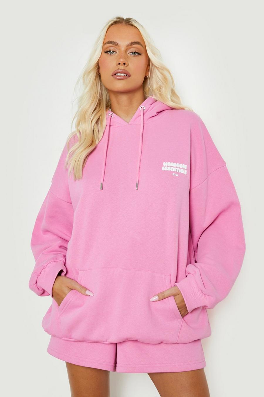 Pink Wardrobe Essentials Hoodie Met Print image number 1
