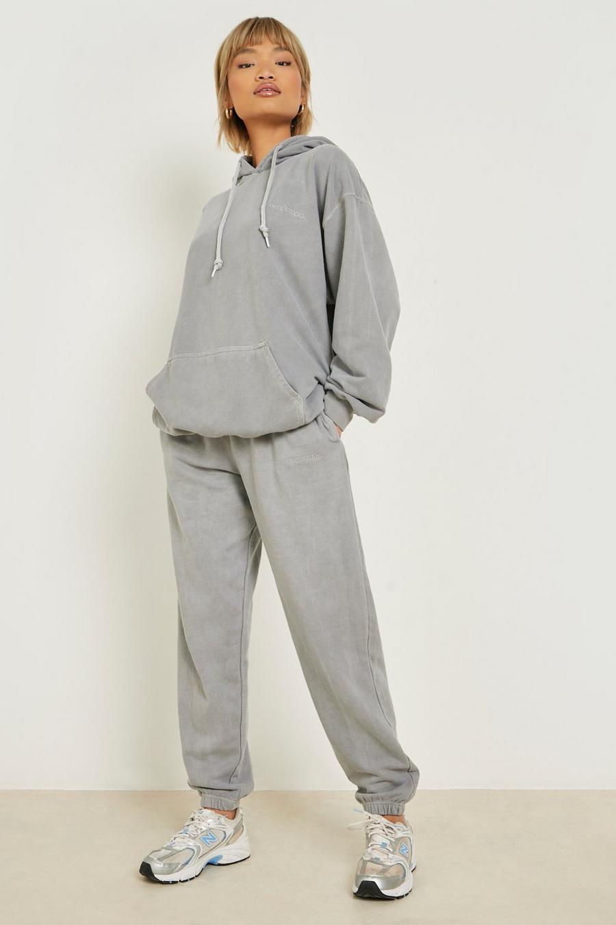 Charcoal Overdyed Hooded Tracksuit image number 1