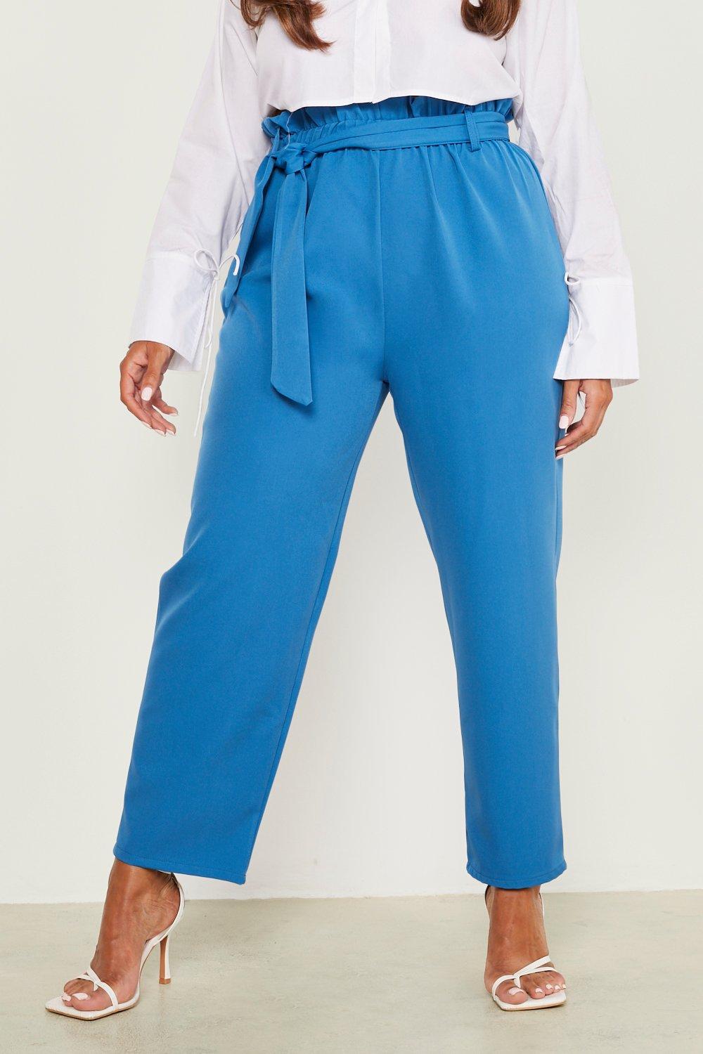 Plus Paperbag Elasticated Waist Trouser boohoo