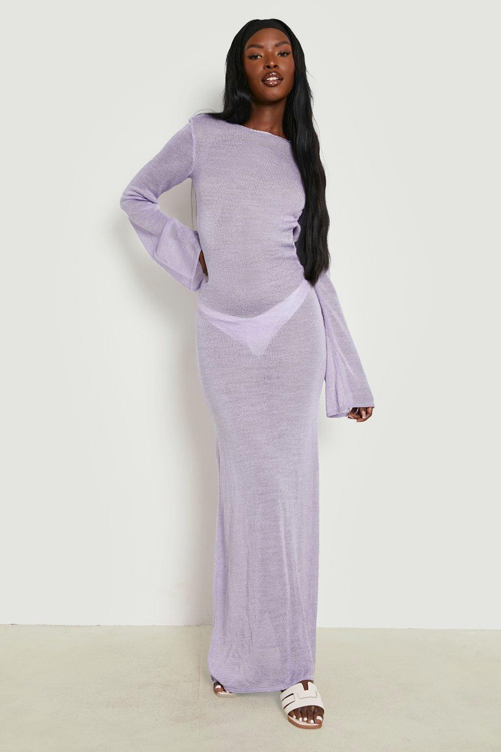 Lilac on sale sheer dress